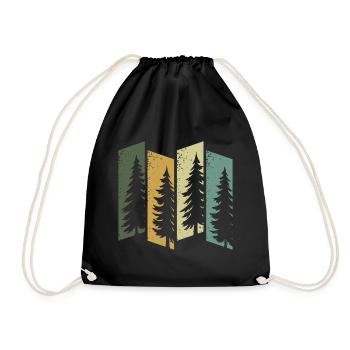 forêt nature arbres nature sauvage extérieur randonnée - Sac de sport léger - noir - Devant