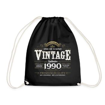 35e anniversaire Millésime Septembre Année 1990 - Sac de sport léger - noir - Devant