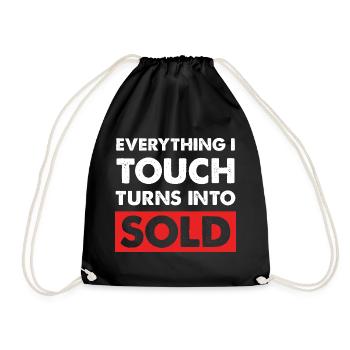Everything I touch sells - Drawstring Bag - black - Front