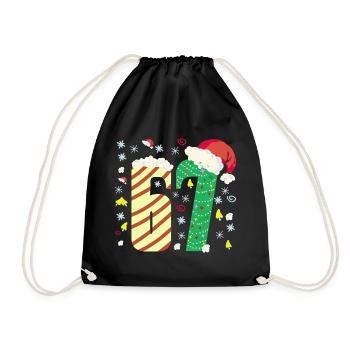 67 Christmas - Drawstring Bag - black - Front