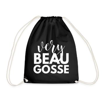 Very Handsome Kid Original Funny Quote Man - Drawstring Bag - black - Front