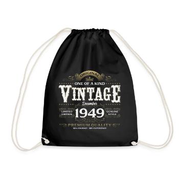 76e anniversaire Millésime décembre 1949 - Sac de sport léger - noir - Devant
