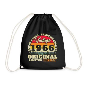 1966 Vintage Rétro Cadeau D'anniversaire - Sac de sport léger - noir - Devant