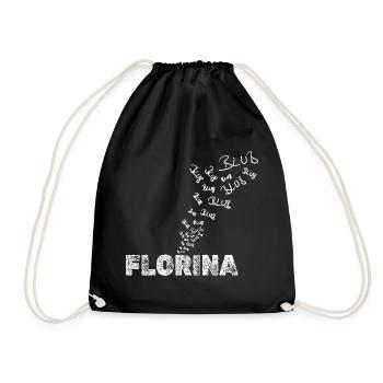 Anglerin Florina - Turnbeutel - Schwarz - Vorne