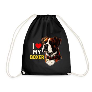 J’adore mon boxer - Sac de sport léger - noir - Devant