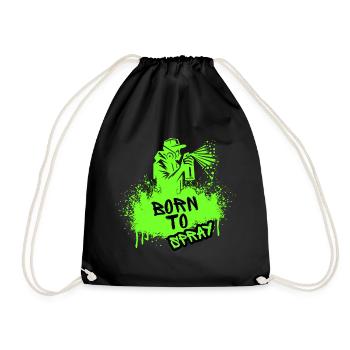 Born to Spray Art Urbain Graffiti Streetwear - Sac de sport léger - noir - Devant