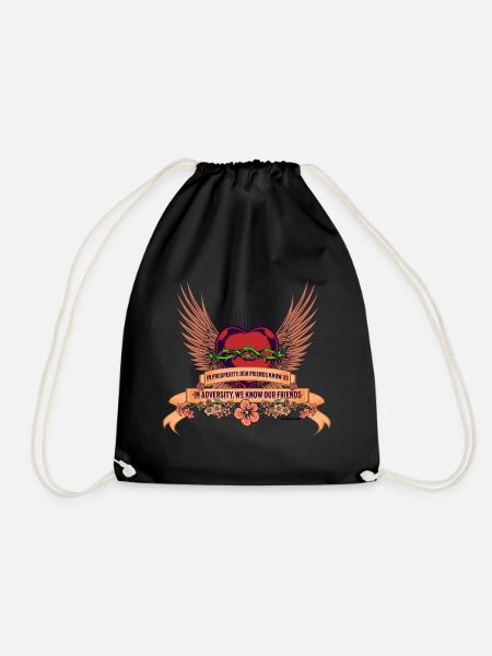 Our Friends - Drawstring Bag - black