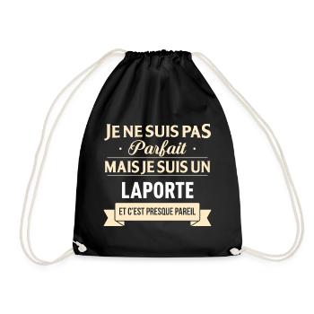 Je Ne Suis Pas Parfait Mais Je Suis Un Laporte ... - Sac de sport léger - noir - Devant