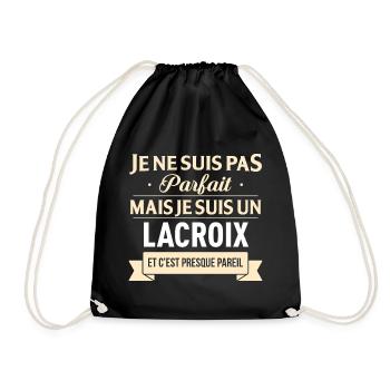 Je Ne Suis Pas Parfait Mais Je Suis Un Lacroix ... - Sac de sport léger - noir - Devant