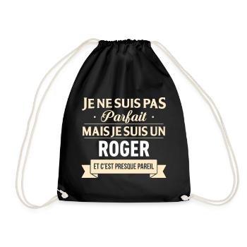 Je Ne Suis Pas Parfait Mais Je Suis Un Roger Et... - Sac de sport léger - noir - Devant