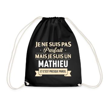 Je Ne Suis Pas Parfait Mais Je Suis Un Mathieu ... - Sac de sport léger - noir - Devant