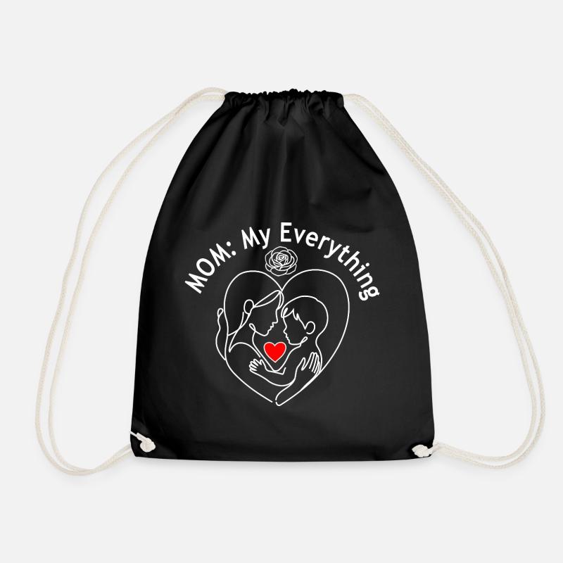 Mein Alles: Mamas Liebe - Turnbeutel - Schwarz