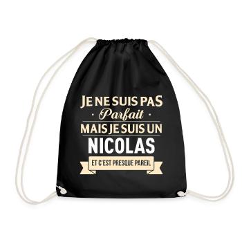 Je Ne Suis Pas Parfait Mais Je Suis Un Nicolas ... - Sac de sport léger - noir - Devant