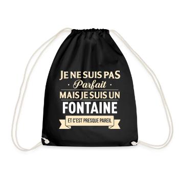 Je Ne Suis Pas Parfait Mais Je Suis Un Fontaine... - Sac de sport léger - noir - Devant