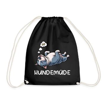 Hundemüde American Bully Bully Pit Bullybesitzer - Turnbeutel - Schwarz - Vorne