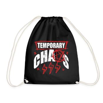 Punk For A Day Temporary Chaos - Drawstring Bag - black - Front