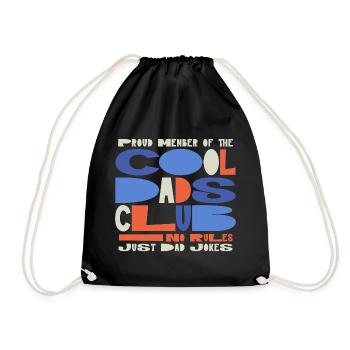 Cool Dads Club - Papa Vatertag Geschenk - Turnbeutel - Schwarz - Vorne