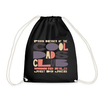 Cool Dads Club - Papa Vatertag Geschenk - Turnbeutel - Schwarz - Vorne