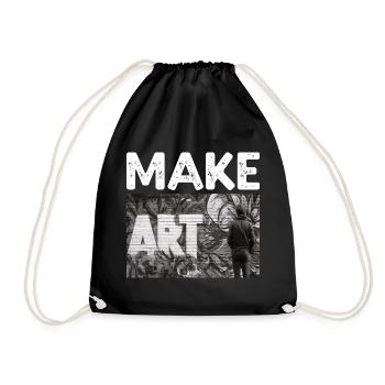 Make Art - Drawstring Bag - black - Front