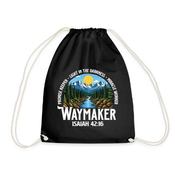 Waymaker Isaiah 42:16 Promise Keeper - Drawstring Bag - black - Front