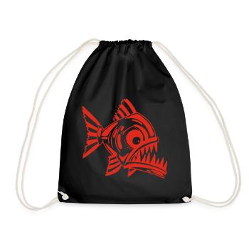 Fleischfressende Goldfische - Turnbeutel - Schwarz - Vorne