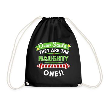 Cher T-shirt du Père Noël Vilain - Sac de sport léger - noir - Devant