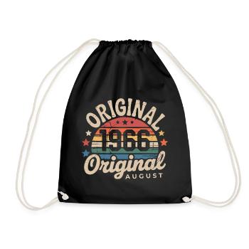 Original Août 1966 Vintage Anniversaire 1966 - Sac de sport léger - noir - Devant