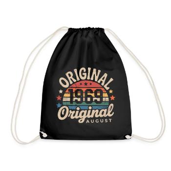 Original Août 1969 Vintage Anniversaire 1969 - Sac de sport léger - noir - Devant