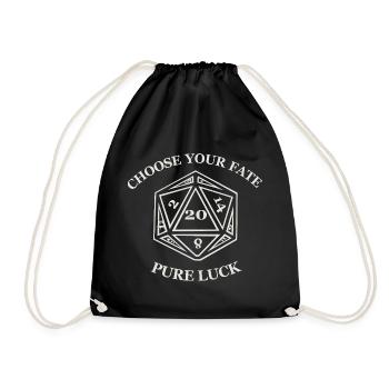 Choose Your Fate – Pure Luck - Drawstring Bag - black - Front