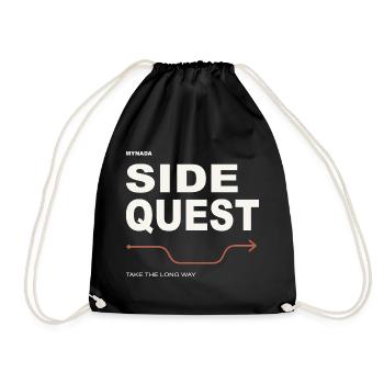 Side Quest – MyNada Streetwear - Turnbeutel - Schwarz - Vorne