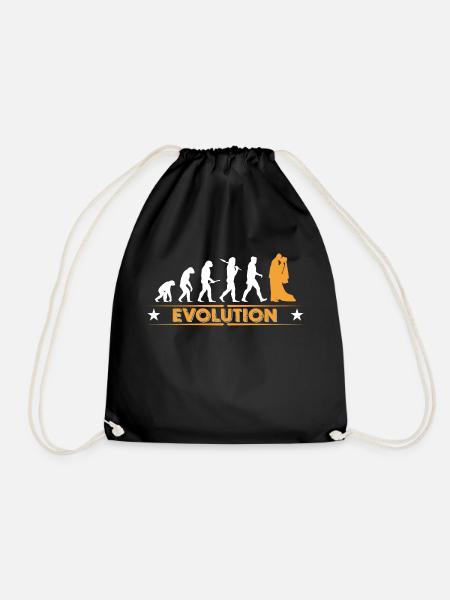 Hochzeit - Evolution - Turnbeutel - Schwarz