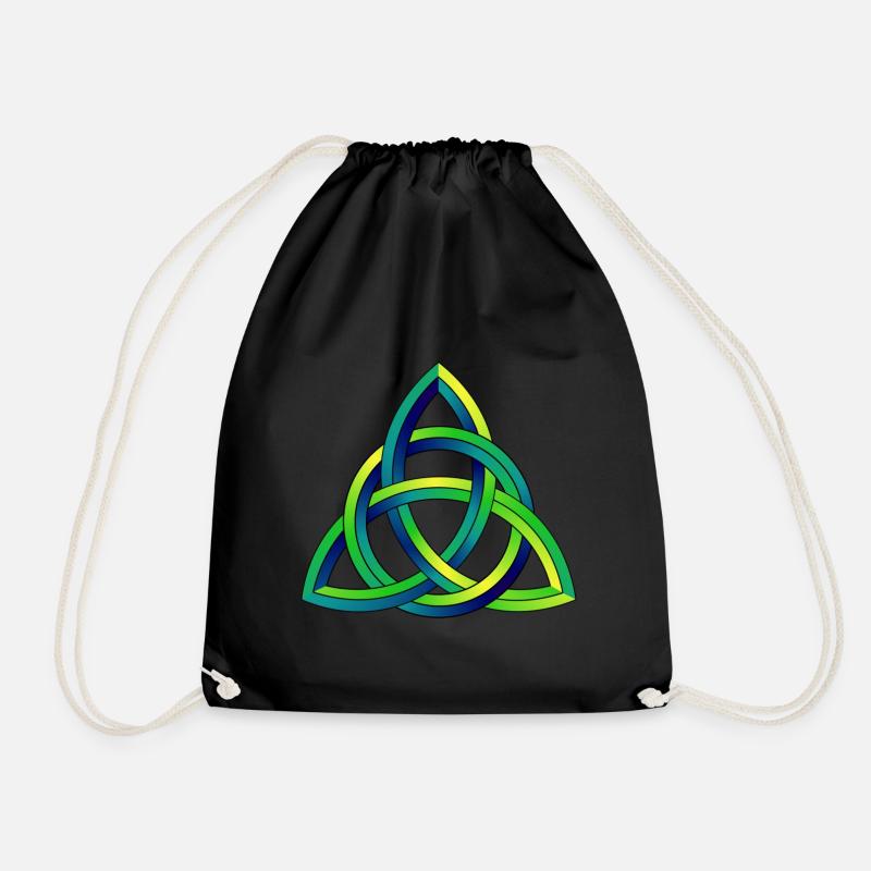Keltischer Knoten Celtic Knot - Turnbeutel - Schwarz