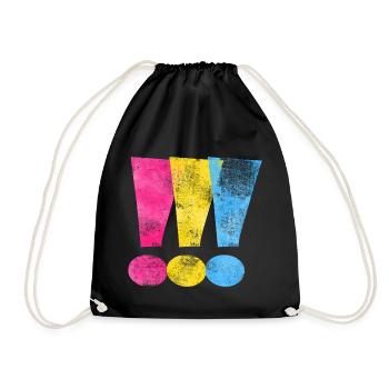 Points d'exclamation de la fierté pansexuelle - Sac de sport léger - noir - Devant