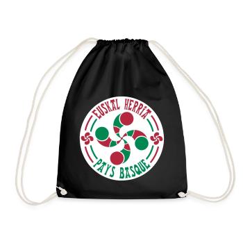 croix basque lauburu 59 - Sac de sport léger - noir - Devant