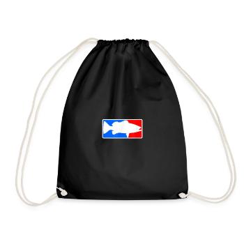 Men's Anlger Zander Fishing League TShirt - Drawstring Bag - black - Front