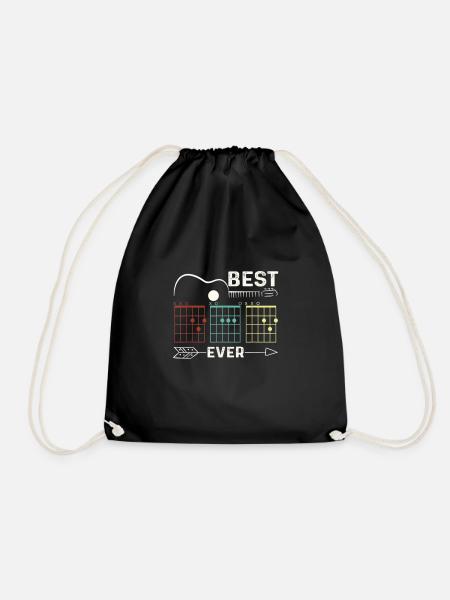 Guitarist Best Dad Ever Guitar Dad Chord Rock Musi - Turnbeutel - Schwarz