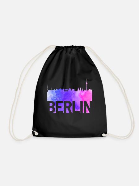 Berlin Skyline - Turnbeutel - Schwarz