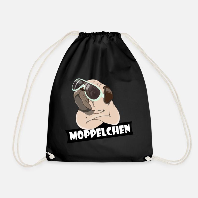Moppelchen Kosename Spitzname Geschenk Hund Mops - Turnbeutel - Schwarz