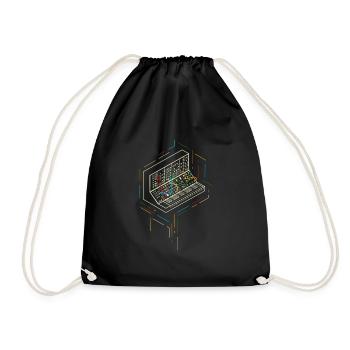 Synthesizer Musiker - Turnbeutel - Schwarz - Vorne