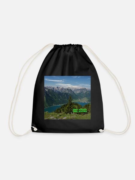 Achensee, Tyrol - Drawstring Bag - black