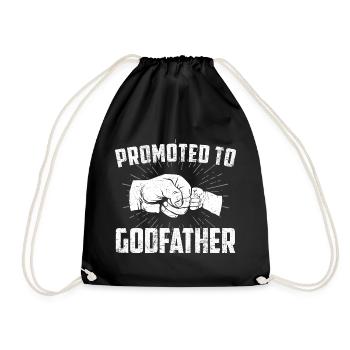 Promoted To Godfather - Drawstring Bag - black - Front