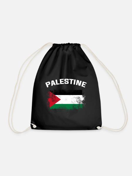 Palestine - Drawstring Bag - black