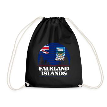 Falklandinseln - Turnbeutel - Schwarz - Vorne