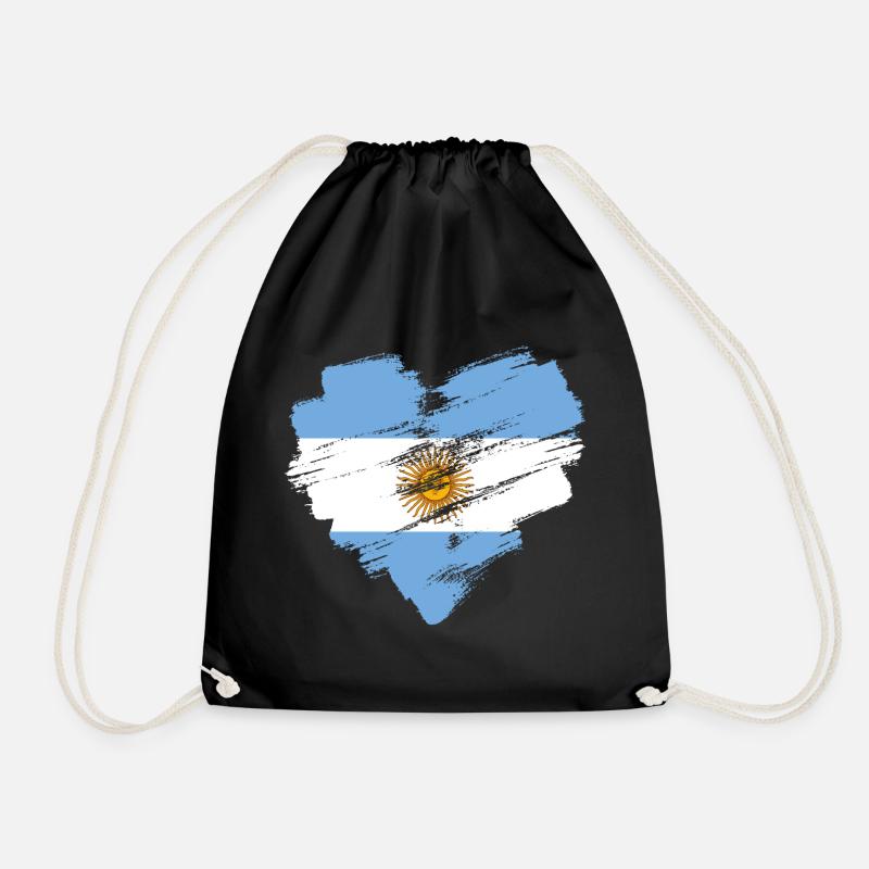 Argentinien - Turnbeutel - Schwarz
