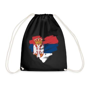 Serbie - Sac de sport léger - noir - Devant