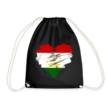 Tajikistan - Drawstring Bag - black - Front