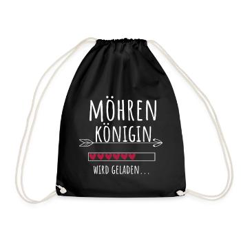 Möhrenkönigin Landwirtschaft Möhren Königin - Turnbeutel - Schwarz - Vorne
