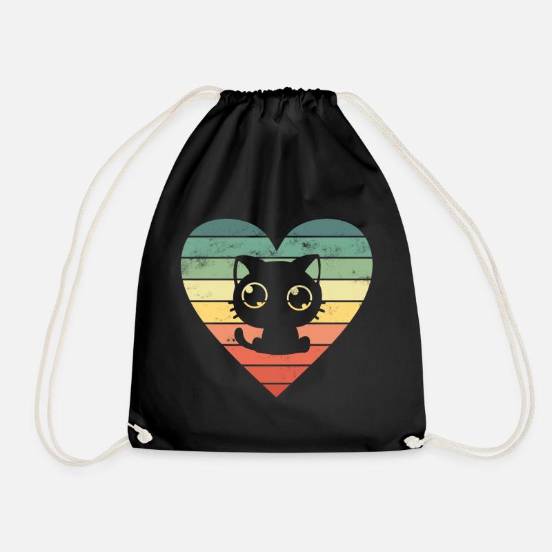 Katze Katzen - Turnbeutel - Schwarz