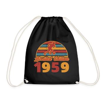 Anniversaire du footballeur 1959 - Sac de sport léger - noir - Devant