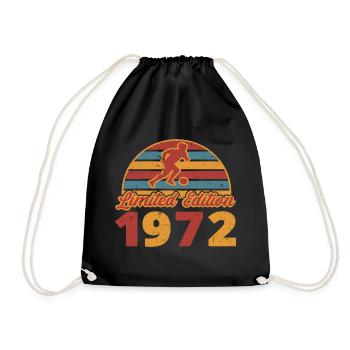 Football player Footballer's birthday 1972 - Drawstring Bag - black - Front
